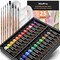60PCS Watercolor Paint Kit, Professional Painting Supplies Set 24 Tube Water Color Paints, 8 Synthetic Squirrel Brushes, 25 Paper Pad, Palette, Color Wheel for Artists, Beginners, Kids, Adults